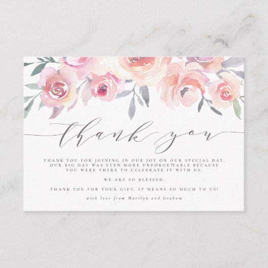 Merci Mariage rose et bleu ardoise (Devant)