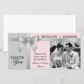 Merci Mariage rose gris argenté (Devant / Derrière)