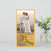 Merci Mariage rose jaune et perles blanches (Debout devant)