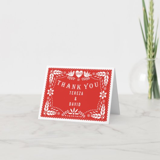 Merci mariage rouge inséparable de Papanicado (Devant)