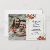 Merci Mariage Rouge Or Noël Fête (Devant)