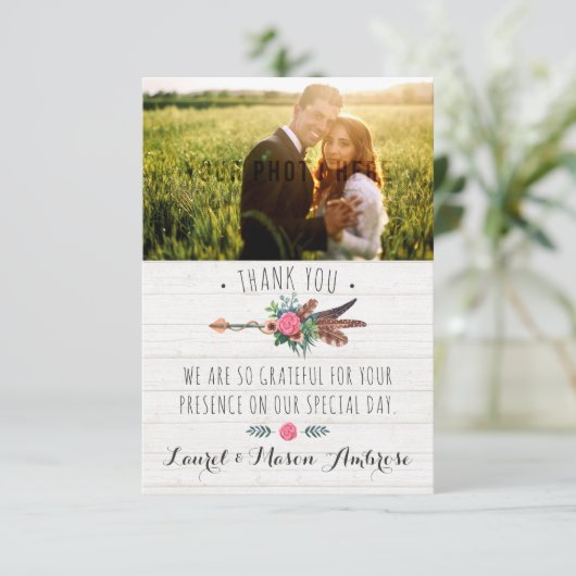 Merci Mariage Rustique Bohemian Arrow (Debout devant)