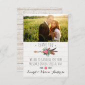 Merci Mariage Rustique Bohemian Arrow (Devant / Derrière)