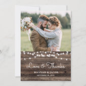 Merci Mariage rustique en bois (Devant)