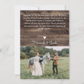 Merci Mariage rustique en bois (Dos)