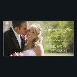 Merci Mariage simple<br><div class="desc">Cartes photos Mariages simples en Merci avec élégant script blanc pour le Merci. Elke Clarke Designs© Ajoutez vos noms mariés,  message de remerciement pour vos invités et photo mariage. C'est une façon parfaite d'envoyer vos cartes de remerciements à vos jeunes mariés.</div>