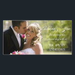 Merci Mariage simple<br><div class="desc">Cartes photos Mariages simples en Merci avec élégant script blanc pour le Merci. Elke Clarke Designs© Ajoutez vos noms mariés,  message de remerciement pour vos invités et photo mariage. C'est une façon parfaite d'envoyer vos cartes de remerciements à vos jeunes mariés.</div>