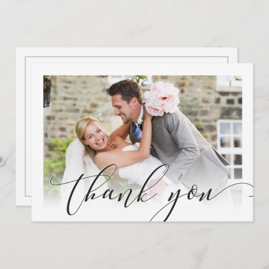 MERCI mariage simple couverture photo élégant (Devant / Derrière)