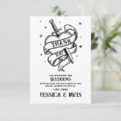 Merci Mariage traditionnel Tatouage Coeur Couteau (Debout devant)