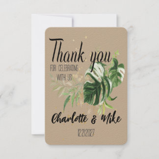 Merci Mariage Tropical Personnalisé Favoriser les