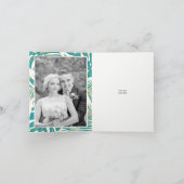 Merci mariage turquoise feuille mariage (Intérieur)