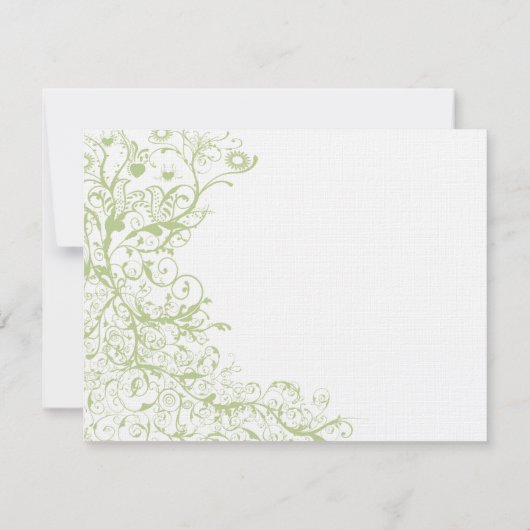 Merci Mariage vert Hydrangea Birds & Swirls (Dos)