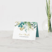 Merci Mariage vintage Gold & Green Eucalyptus (Devant)