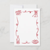 Merci Mariage Whimsical main tiré rouge (Dos)