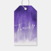 Merci mauve abstraite en faveur étiquettes cadeaux (Devant)