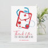 Merci Médicale Red Script Infirmière docteur (Debout devant)