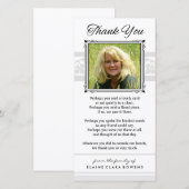 Merci Memorial Carte photo blanc et gris (Devant / Derrière)