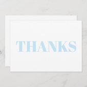 Merci, Merci, bleu clair blanc carte moderne (Devant / Derrière)