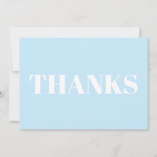 Merci, Merci, bleu clair blanc carte moderne (Devant)