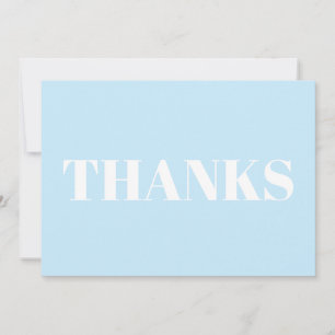 Merci, Merci, bleu clair blanc carte moderne