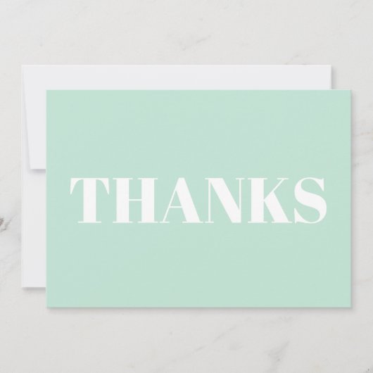 Merci, Merci, carte blanche verte (Devant)