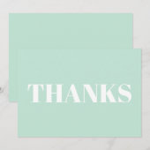 Merci, Merci, carte blanche verte (Devant / Derrière)