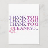 Merci merci carte de remerciements en violet texte (Devant)