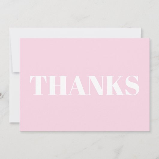 Merci, Merci, carte moderne rose clair (Devant)