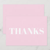 Merci, Merci, carte moderne rose clair (Devant / Derrière)