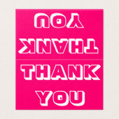 Merci, Merci, carte pliée rose fuchsia (Outside Unfolded)
