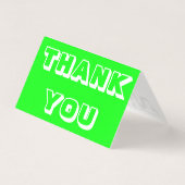 Merci, Merci, carte pliée verte néon (Back)