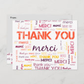 MERCI, MERCI, MERCI - DANK U BRIEFKAART (Voorkant / Achterkant)