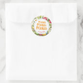 Merci Merci Merci Floral Dank u Sticker (Tas)