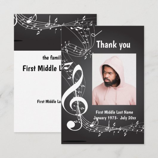 Merci Merci Music Notes arrière - plan (Devant / Derrière)