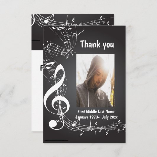 Merci Merci Music Notes arrière - plan (Devant / Derrière)