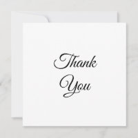 Merci, Merci noir blanc classique élégant carte