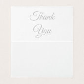 Merci, Merci, noir blanc élégant carte pliée (Inside Unfolded)