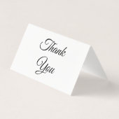 Merci, Merci, noir blanc élégant carte pliée (Back)