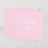 Merci, Merci rose clair classique élégante carte (Devant / Derrière)