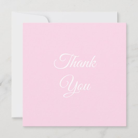 Merci, Merci rose clair classique élégante carte (Devant)