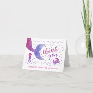 Merci Mermaid Under the Sea Aquarelle Rose