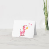 Merci mignon de baby shower de fille de girafe de (Dos)