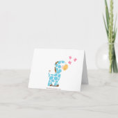 Merci mignon de baby shower de garçon de girafe de (Dos)