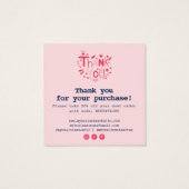 Merci mignon illustration de typographie florale r (Dos)