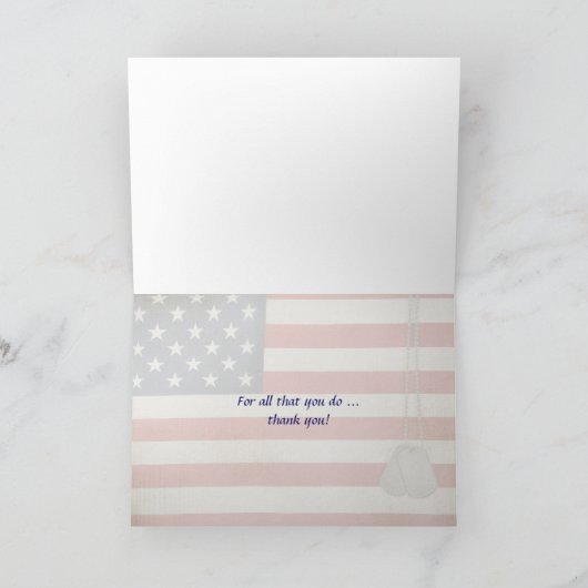 Merci militaire avec étiquette de chien (Intérieur)