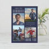 Merci minimal à pointe mince Quatre photos Marine (Debout devant)