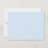 Merci minimaliste baby shower bleu simple (Dos)