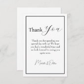 Merci - Minimaliste, Cursif, Mariage (Devant / Derrière)