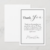 Merci - Minimaliste, Cursive, Mariage (Devant / Derrière)