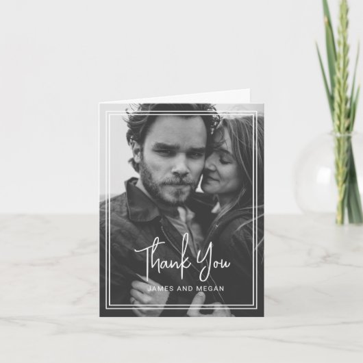 Merci minimaliste de Mariage photo (Devant)